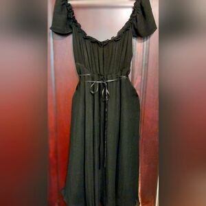 Black Silk Midi Gown by ECI